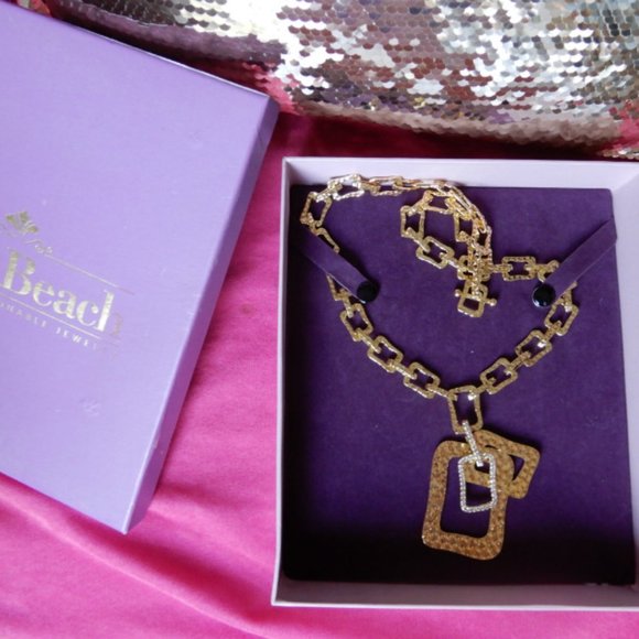 ASTONISHING PALM BEACH By SETA GOLD PL NECKLACE - Picture 5 of 11